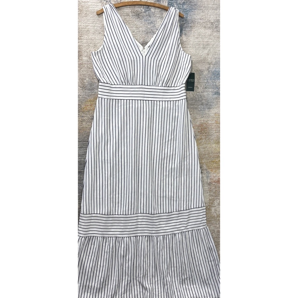 Lauren Ralph Lauren Striped Maxi Dress Women's Size 12 NWT - Picture 2 of 9